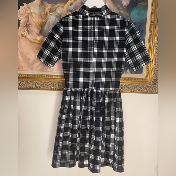Lord & Taylor Plaid Dress XS Black and White - Picture 4 of 4